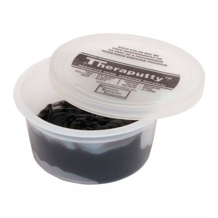 Fabrication Enterprises TheraPutty Plus Antimicrobial Exercise Putty, Black, 3 Ounce 261423